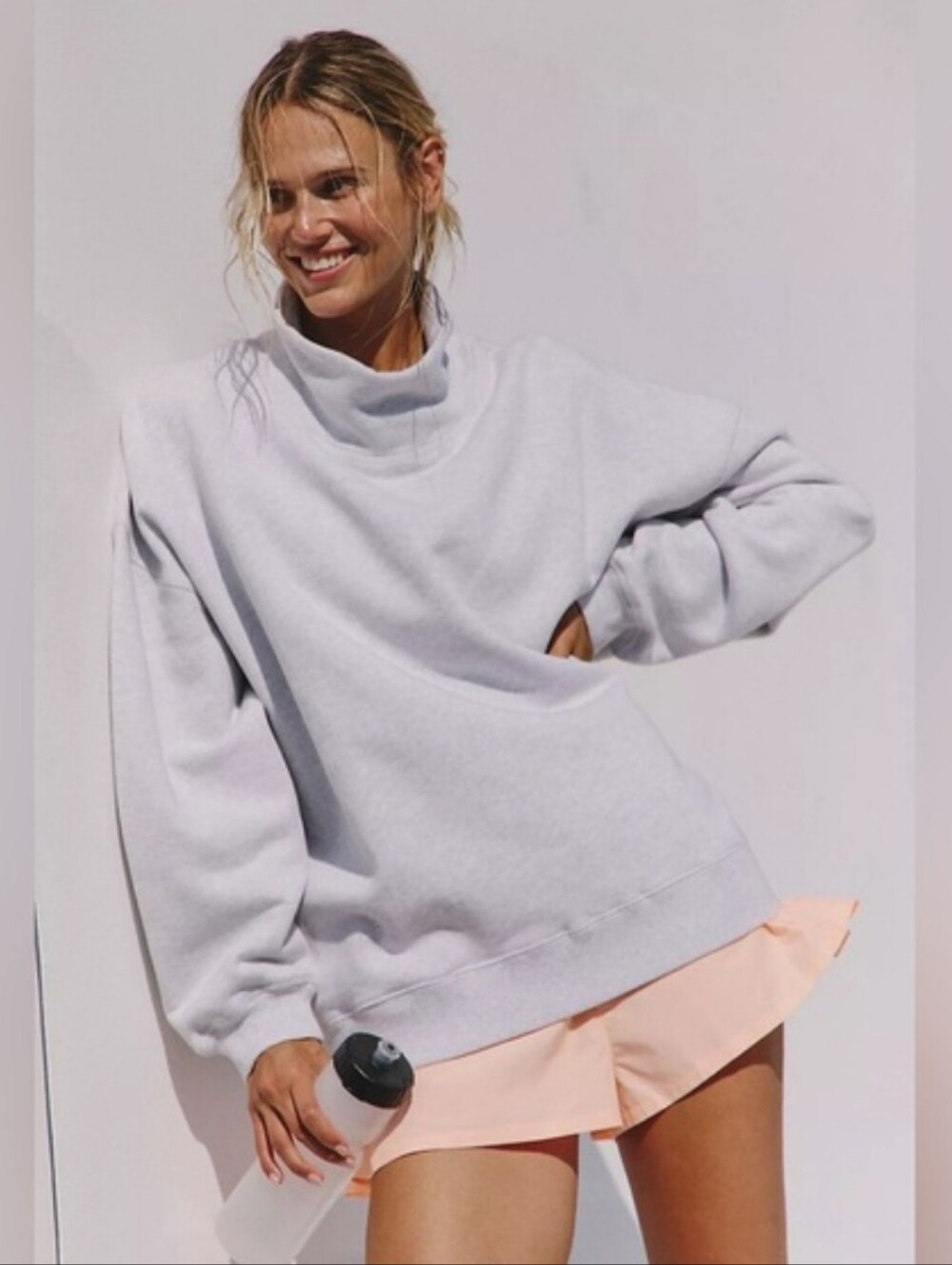 Free People Movement A Cut Above Mock Neck Pullover Sweatshirt